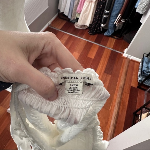 American Eagle Cropped Smocked Tank Top | Size Small - Picture 7 of 8